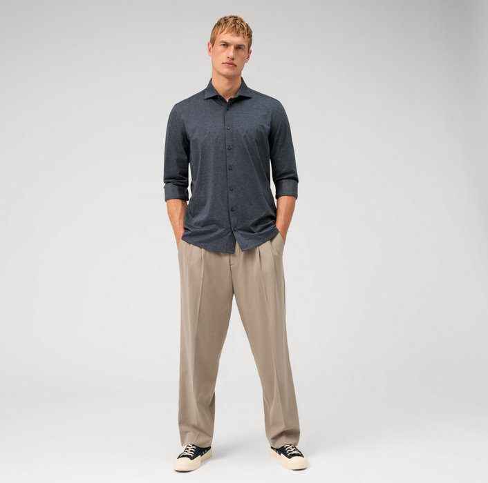 Oblymp Level Five 24/Seven, Businesshemd, body fit, Kent, Marine Fabrikpreis