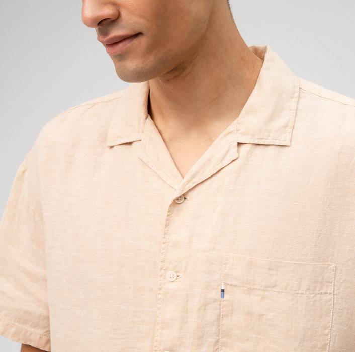 Oblymp Boris Herrmann X OLYMP, relaxed fit, Reverskragen, Beige Heißer Verkauf