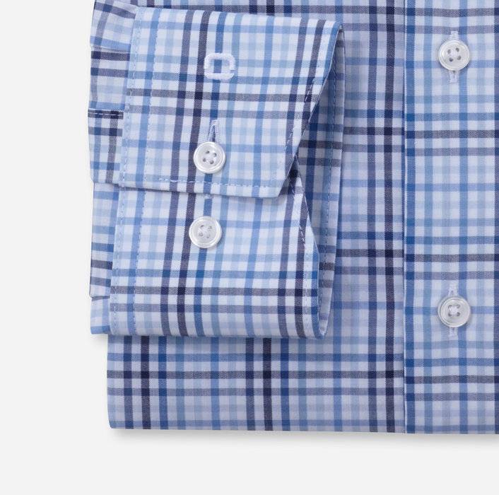 Oblymp Luxor 24/Seven, Businesshemd, modern fit, Global Kent, Bleu Bestseller