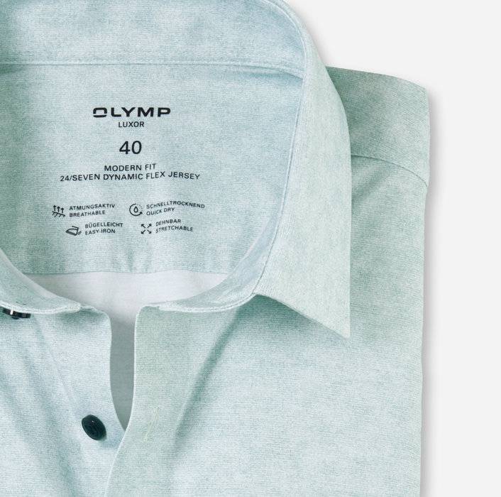 Oblymp Luxor 24/Seven, Businesshemd, modern fit, New Kent, Grün Schlussverkauf