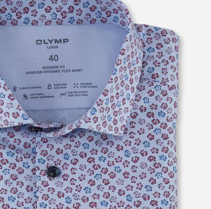 Oblymp Luxor 24/Seven, Businesshemd, modern fit, Modern Kent, Rosenholz Blitzverkäufe