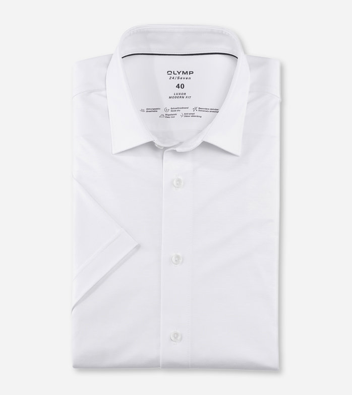 Oblymp Luxor 24/Seven, Businesshemd, modern fit, New Kent, Weiß Rabatt