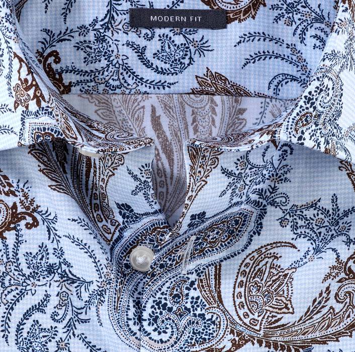 Oblymp Luxor, Businesshemd, modern fit, Global Kent, Bleu Bestseller