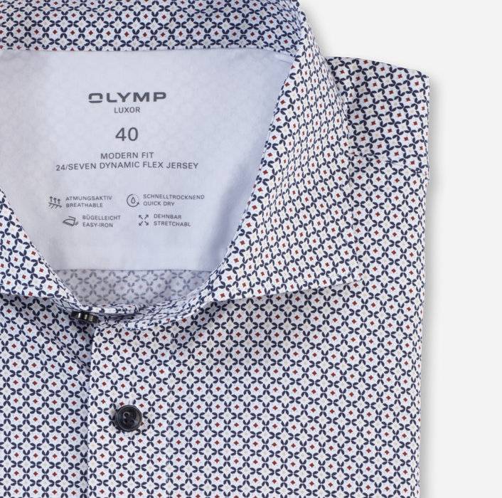 Oblymp Luxor 24/Seven, Businesshemd, modern fit, Kent, Marine Nur für heute