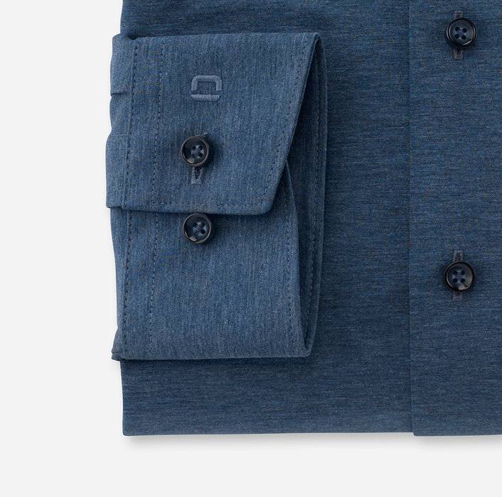 Oblymp Luxor 24/Seven, Businesshemd, modern fit, New Kent, Rauchblau Clearance-Verkauf