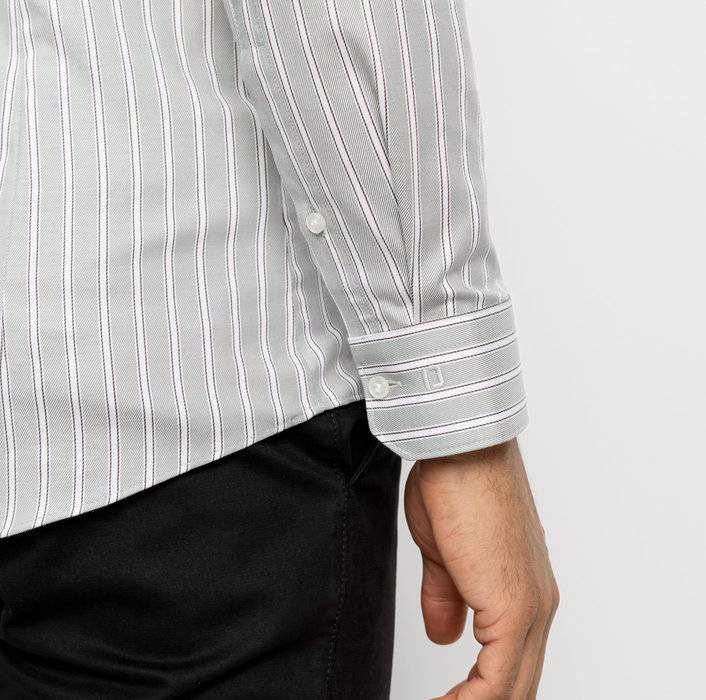 Oblymp No. Six, Businesshemd, super slim, Haifisch, Kitt im Angebot