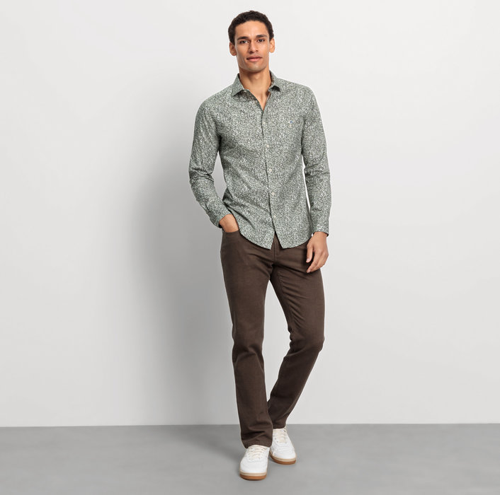 Oblymp Casual, Freizeithemd, regular fit, Kent, Grau-Grün Discount Store für neue Produkte