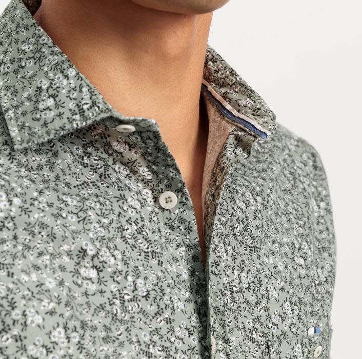 Oblymp Casual, Freizeithemd, regular fit, Kent, Grau-Grün Discount Store für neue Produkte
