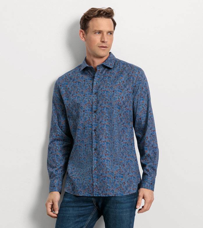 Oblymp Casual, Freizeithemd, regular fit, Kent, Marine 50% Rabatt mit kostenlosem Versand