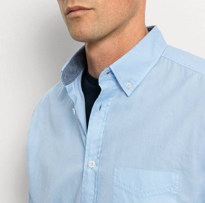 Oblymp Casual, Freizeithemd, regular fit, Button-down, Bleu Clearance-Verkauf
