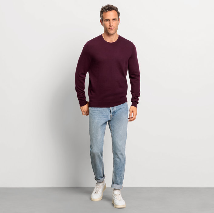 Oblymp Casual Strick, Pullover, Pflaume Verkauf