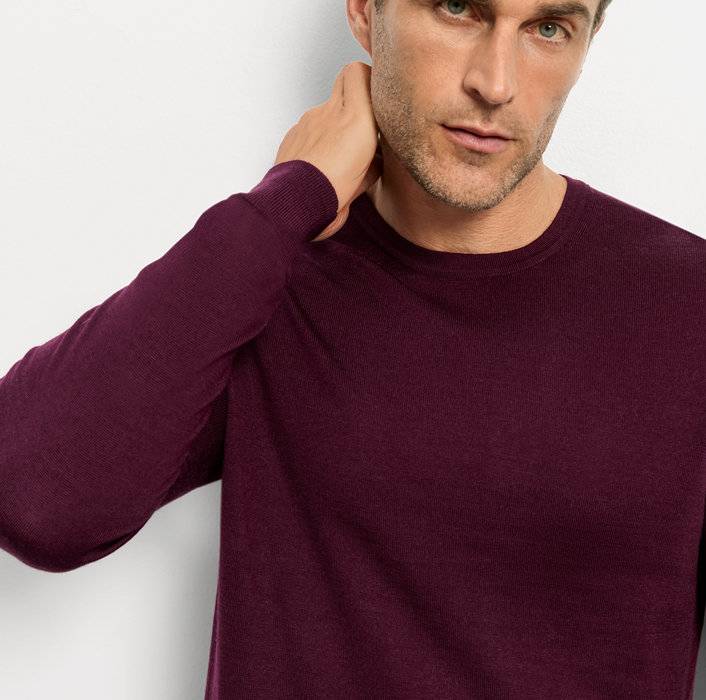 Oblymp Casual Strick, Pullover, Pflaume Verkauf