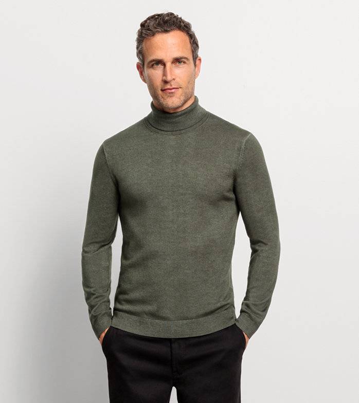 Oblymp Casual Strick, Pullover, Dunkelgrün Kostenloser Versand