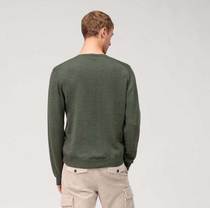 Oblymp Casual Strick, Pullover, Oliv Fabrikpreis