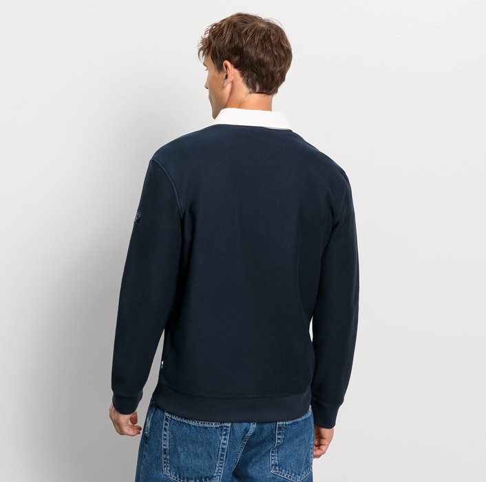 Oblymp Casual Wirk, Polo langarm, Marine Versandkostenfrei