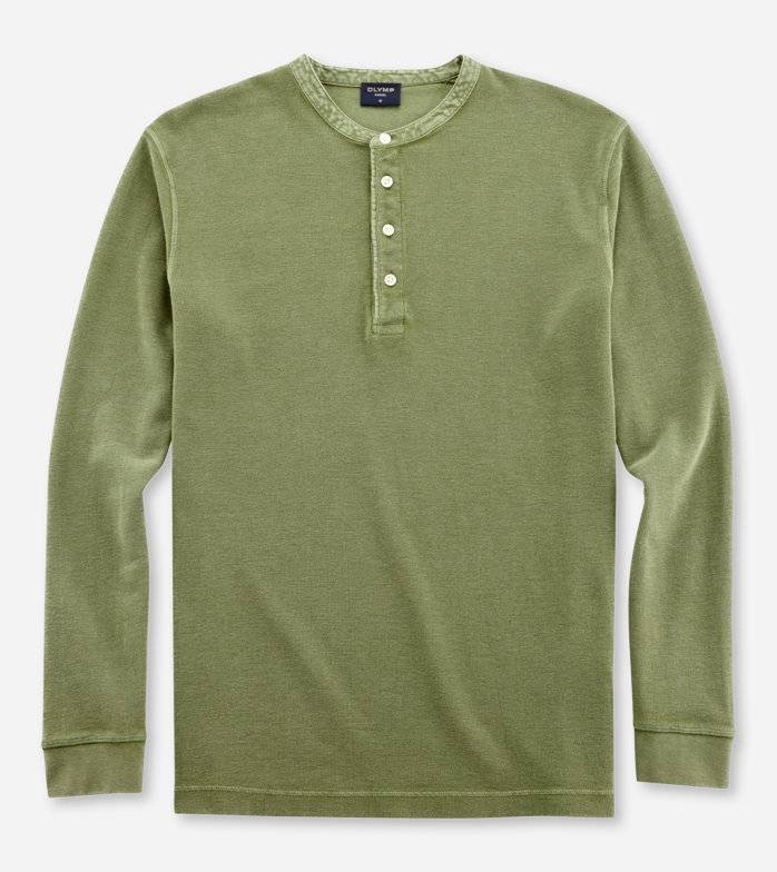 Oblymp Casual Wirk, Polo langarm, Hellgrün Flash Sale