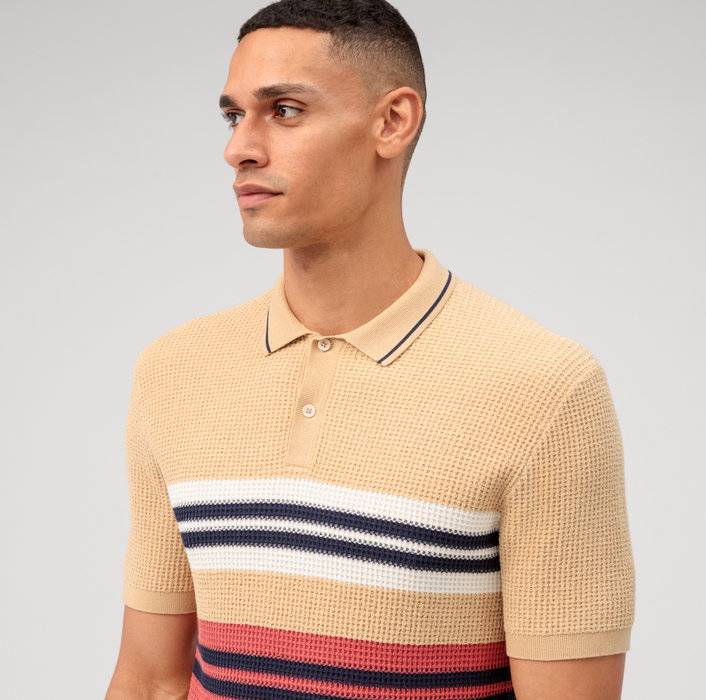 Oblymp Casual Strick, Polo, Hellbeige Neuheiten