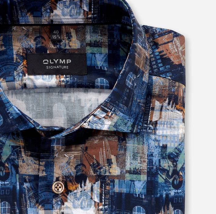 Oblymp SIGNATURE, Businesshemd, tailored fit, SIGNATURE Kent, Nachtblau 2025