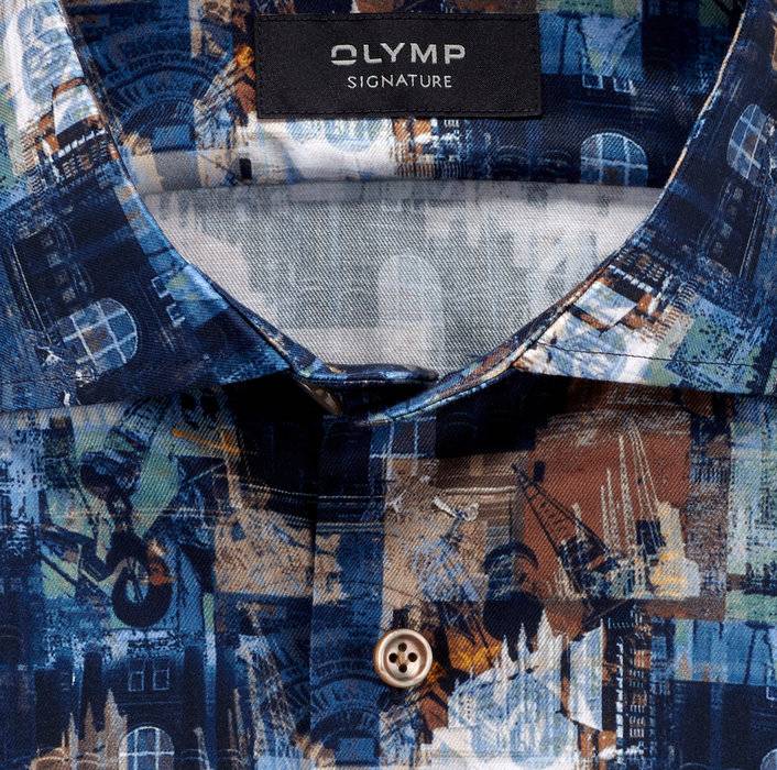 Oblymp SIGNATURE, Businesshemd, tailored fit, SIGNATURE Kent, Nachtblau 2025