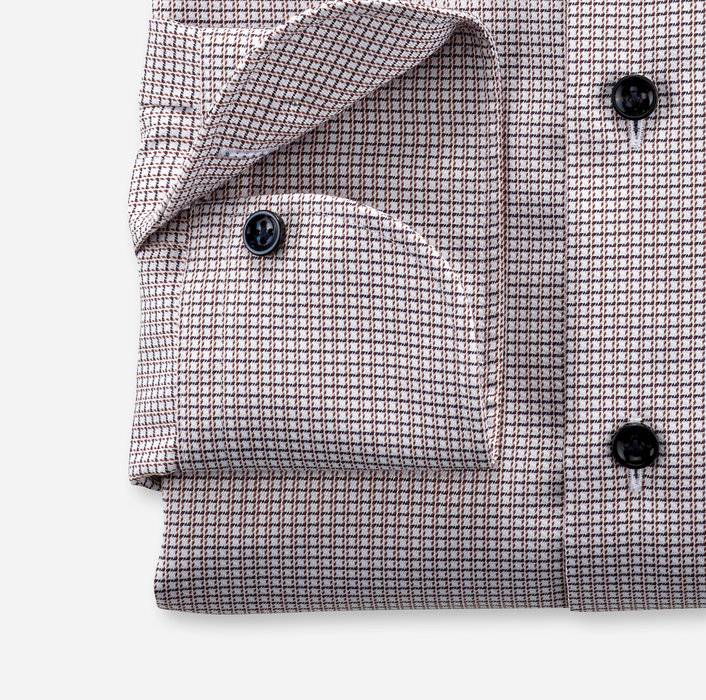 Oblymp SIGNATURE, Businesshemd, tailored fit, SIGNATURE Kent, Rotbraun Kostenloser Versand