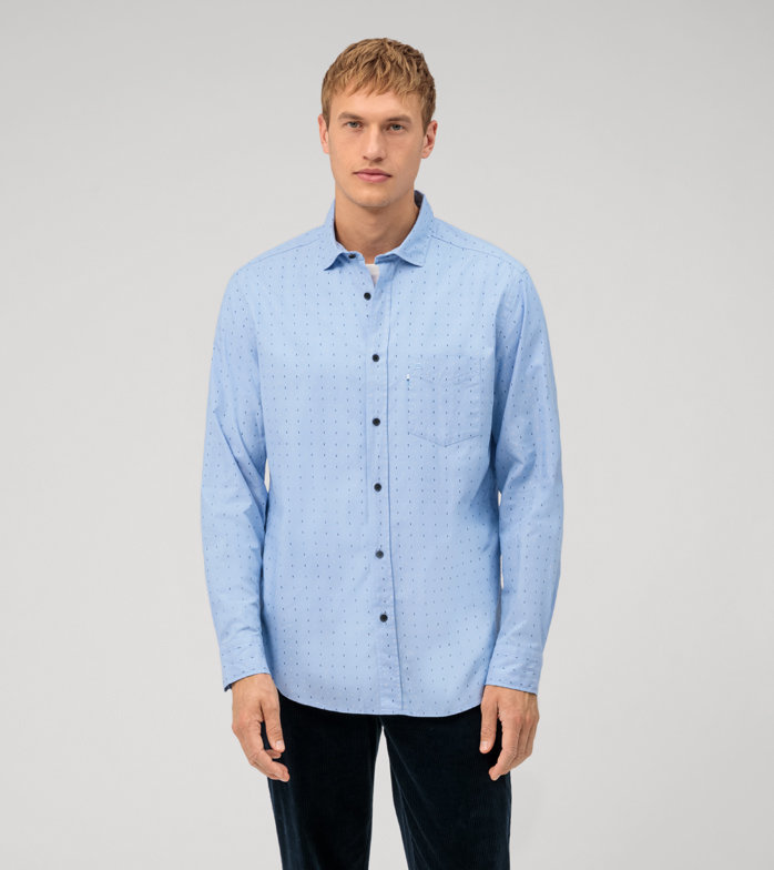 Oblymp Casual, Freizeithemd, regular fit, Kent, Bleu Fabrikpreis