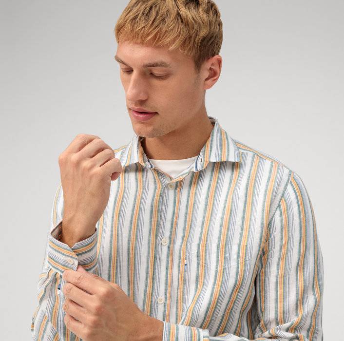 Oblymp Casual, Freizeithemd, regular fit, Kent, Grau-Grün Flash Sale