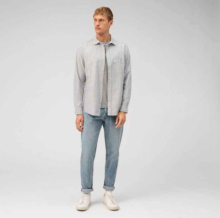 Oblymp Casual, Freizeithemd, regular fit, Kent, Schwarz Jubiläumsangebot