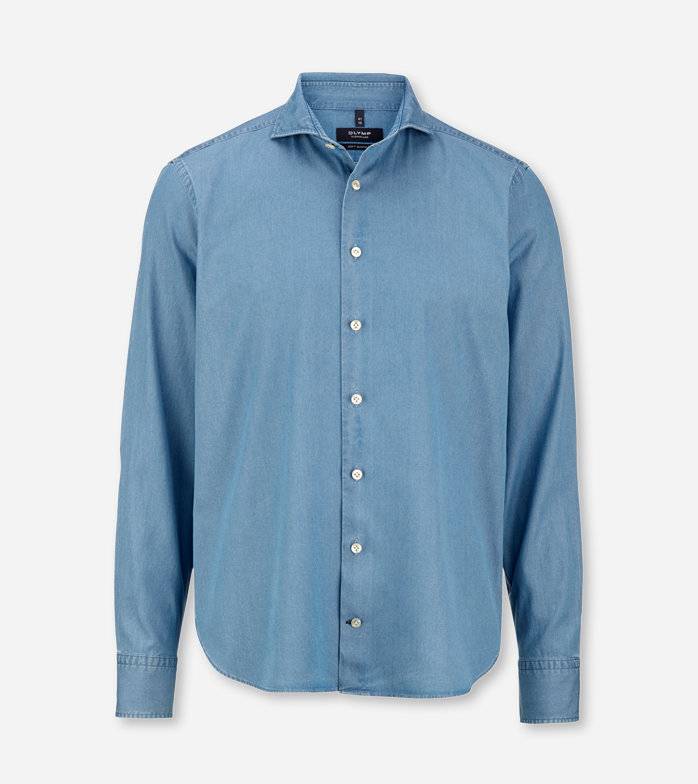 Oblymp SIGNATURE Casual, Freizeithemd, tailored fit, Haifisch, Bleu