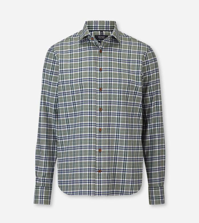 Oblymp SIGNATURE Casual, Freizeithemd, tailored fit, Kent, Hellgrün Räumungsverkauf