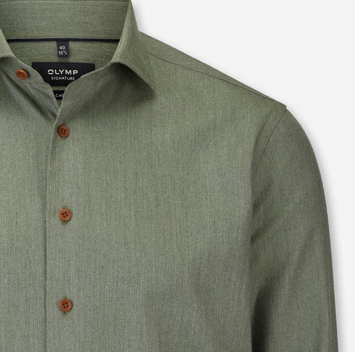Oblymp SIGNATURE Casual, Freizeithemd, tailored fit, Kent, Hellgrün Kauf eins, bekomm eins gratis