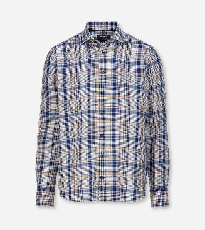Oblymp SIGNATURE Casual, Freizeithemd, tailored fit, Kent, Bleu Bis zu 65% Rabatt