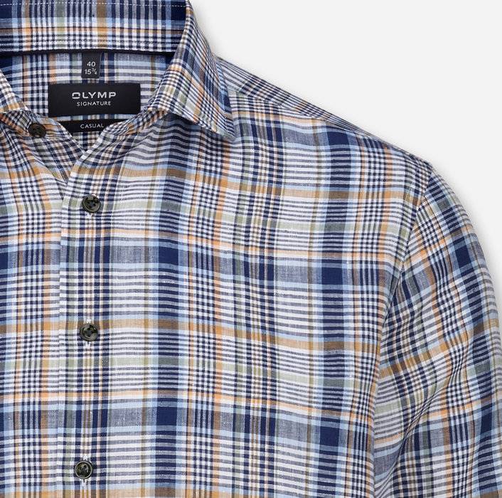 Oblymp SIGNATURE Casual, Freizeithemd, tailored fit, Kent, Bleu Bis zu 65% Rabatt