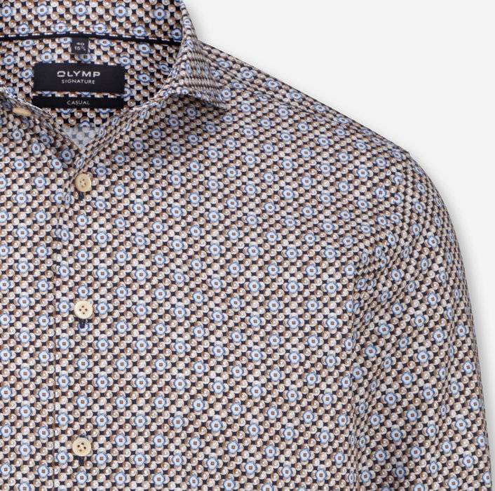 Oblymp SIGNATURE Casual, Freizeithemd, tailored fit, Haifisch, Nachtblau Nur für heute