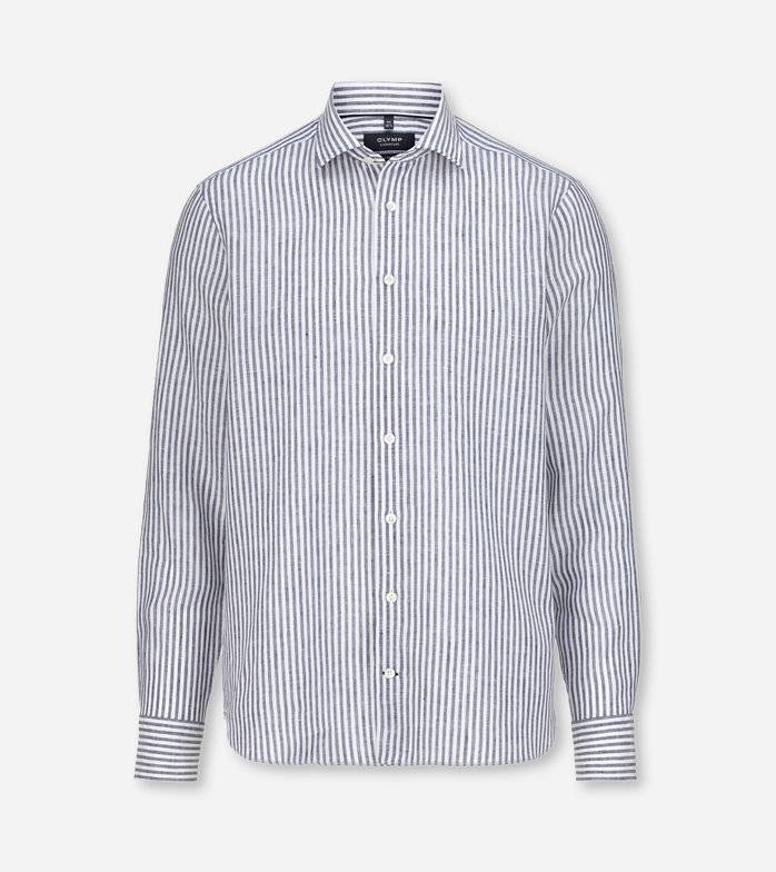 Oblymp SIGNATURE Casual, Freizeithemd, tailored fit, Kent, Blau Sonderangebot der Fabrik