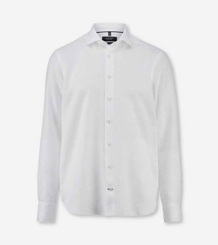 Oblymp SIGNATURE Casual, Freizeithemd, tailored fit, Kent, Weiß Vierteljährliche Förderung