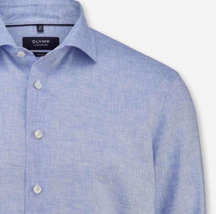 Oblymp SIGNATURE Casual, Freizeithemd, tailored fit, Kent, Bleu Riesige Rabatte