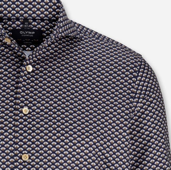 Oblymp SIGNATURE Casual, Freizeithemd, tailored fit, SIGNATURE Hai, Nachtblau Clearance-Verkauf