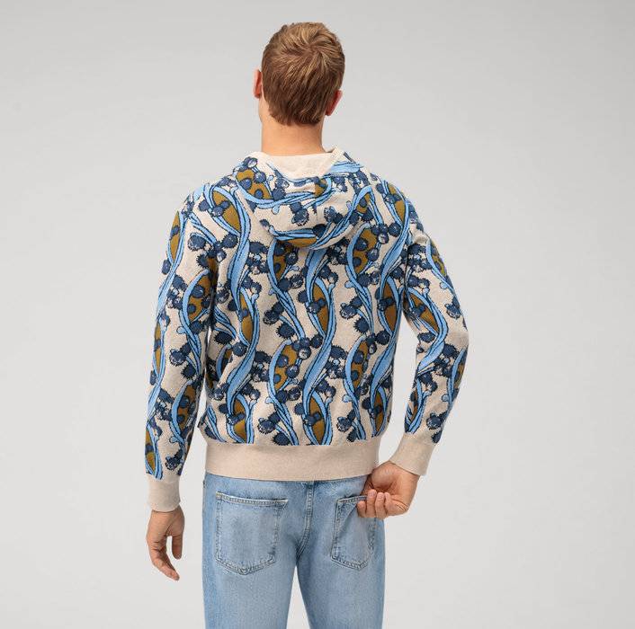Oblymp Casual Strick, regular fit, Hoodie, Hellbeige Fabrikpreis