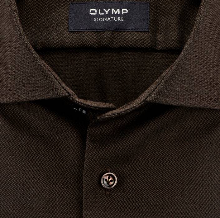 Oblymp SIGNATURE, Businesshemd, tailored fit, SIGNATURE Kent, Braun Neueste Stile
