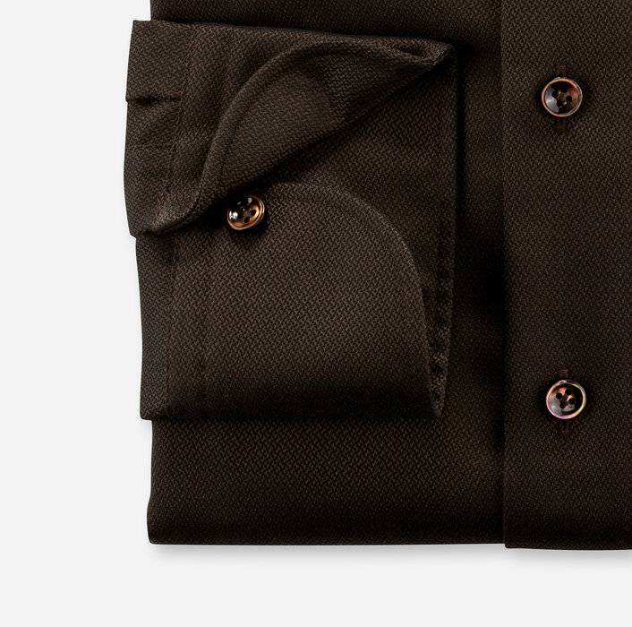 Oblymp SIGNATURE, Businesshemd, tailored fit, SIGNATURE Kent, Braun Neueste Stile