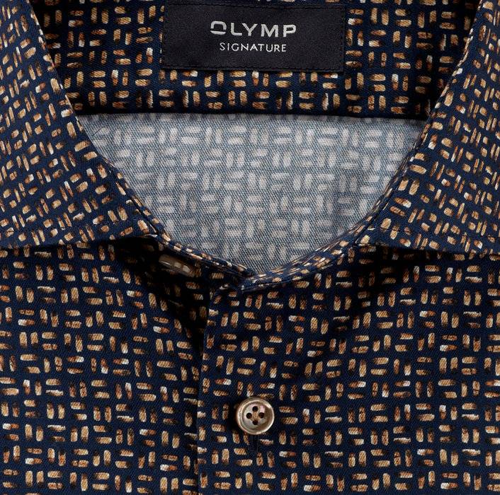 Oblymp SIGNATURE, Businesshemd, tailored fit, SIGNATURE Kent, Nachtblau Letzter Tag