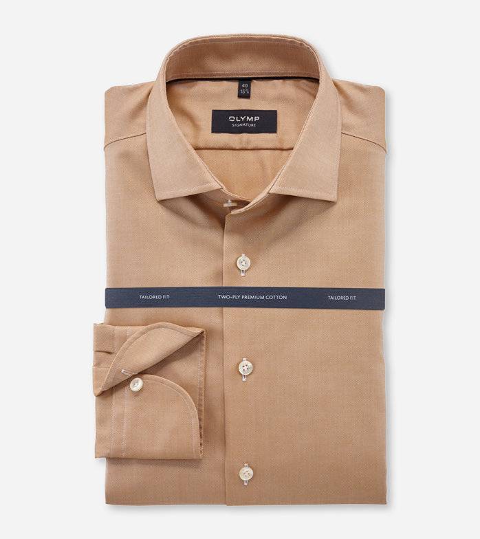 Oblymp SIGNATURE, Businesshemd, tailored fit, SIGNATURE Kent, Caramel Cyber Monday