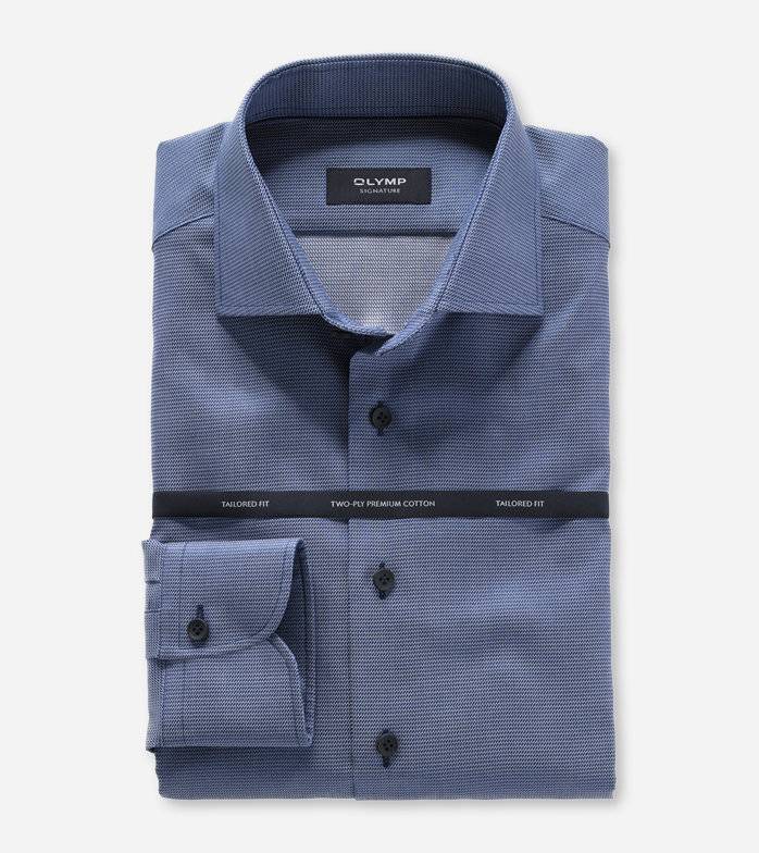 Oblymp SIGNATURE, Businesshemd, tailored fit, SIGNATURE Kent, Rauchblau Weihnachtsangebot
