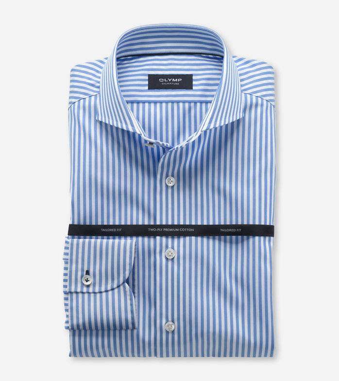 Oblymp SIGNATURE, Businesshemd, tailored fit, SIGNATURE Hai, Bleu Vatertagsangebot