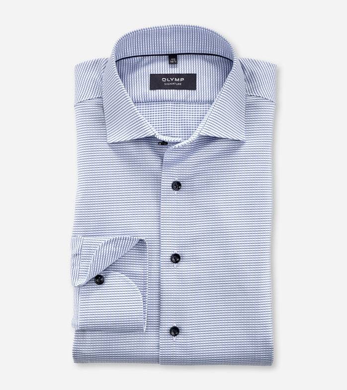 Oblymp SIGNATURE, Businesshemd, tailored fit, SIGNATURE Kent, Bleu Valentinstagsangebot