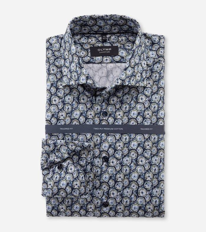 Oblymp SIGNATURE, Businesshemd, tailored fit, SIGNATURE Kent, Oliv Lagerräumung