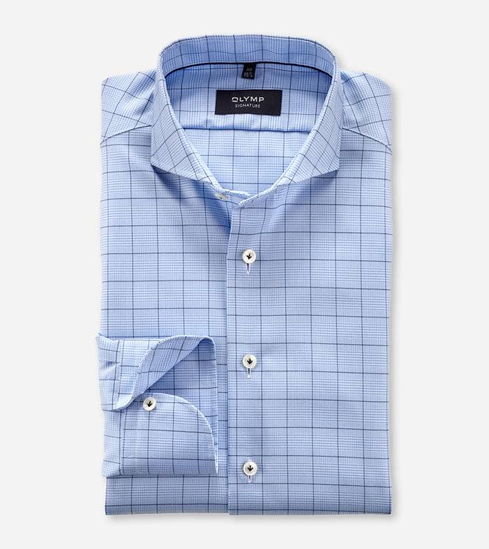 Oblymp SIGNATURE, Businesshemd, tailored fit, SIGNATURE Hai, Bleu Online Outlet