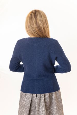 Pezzo D'oro Damenstrickjacke,Merinowolle,Trachtenstrickjacke,marine Begrenzt auf 3 Tage
