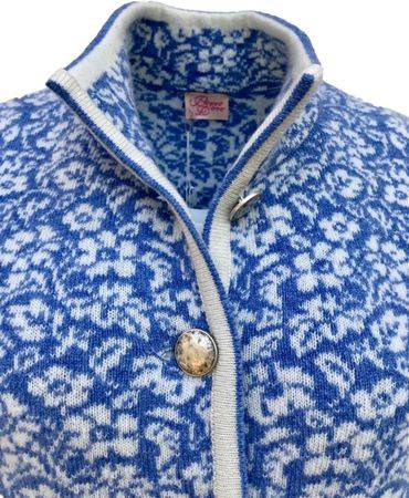 Pezzo D'oro Pezzo D&#039;oro Damenstrickmantel, Merino Wolle für den Übergang,Fb eisblau/ecreu 2025