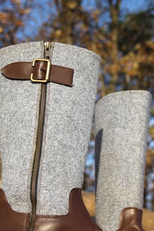 Pezzo D'oro Damen Winterstiefel Leder, gefüttert, mit hohem Filzschaft, im Sale minus 20% Versandkostenfrei